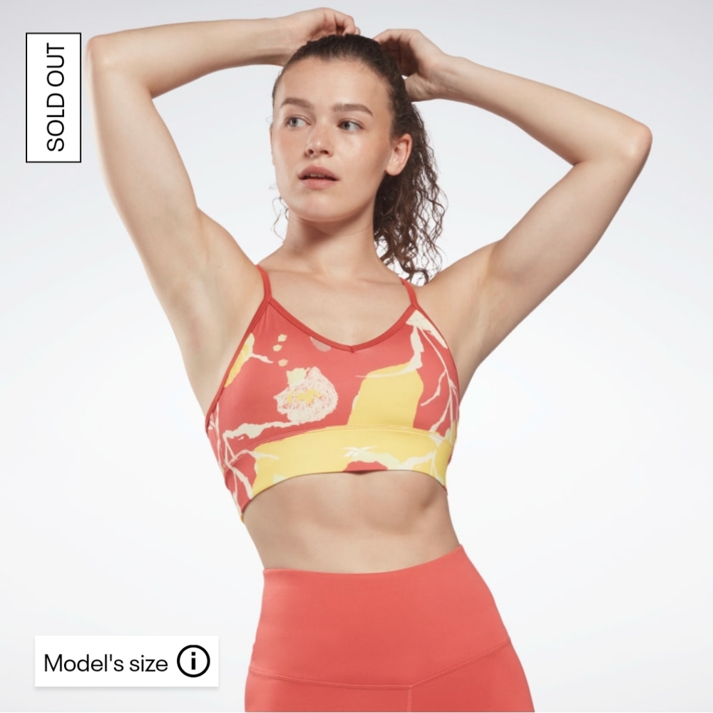 Reebok MYT Printed Sports Bra - Medium